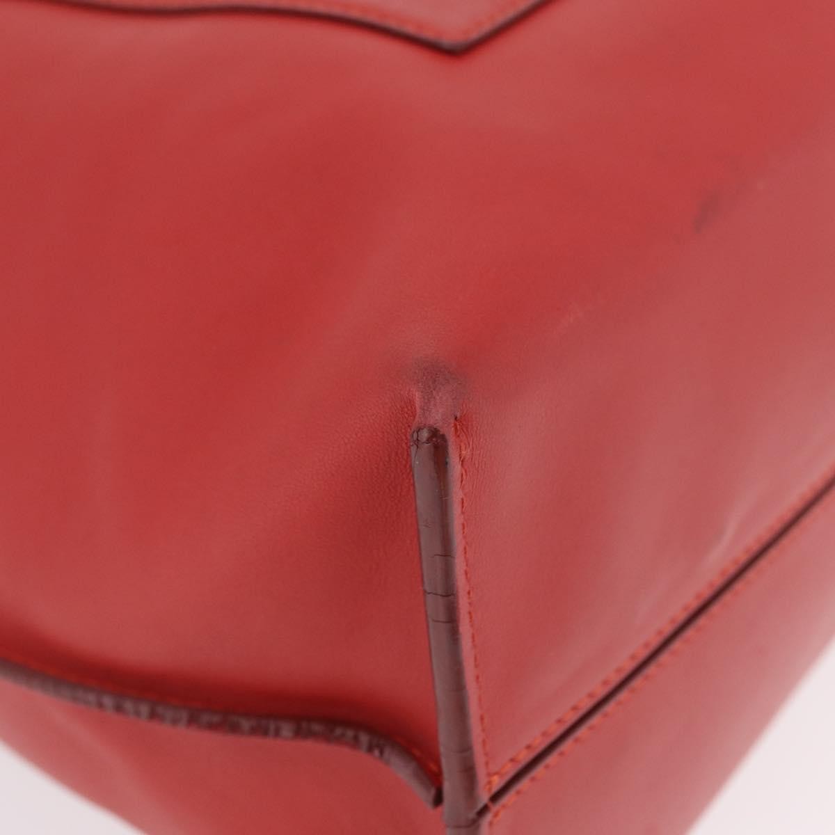 Loewe Tote Leather Red Leather Tote Bag Bag (Pre-Owned)
