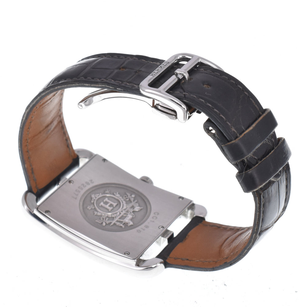 Hermes Cape Cod Quartz Stainless Steel And Leather Watch (Pre-Owned)