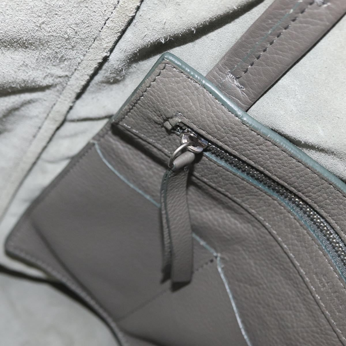 Celine Phantom Cabas Leather Gray Leather Tote Bag Bag (Pre-Owned)