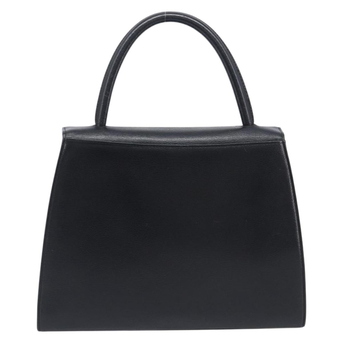 Saint Laurent Handbag Leather Black Leather Handbag (Pre-Owned)