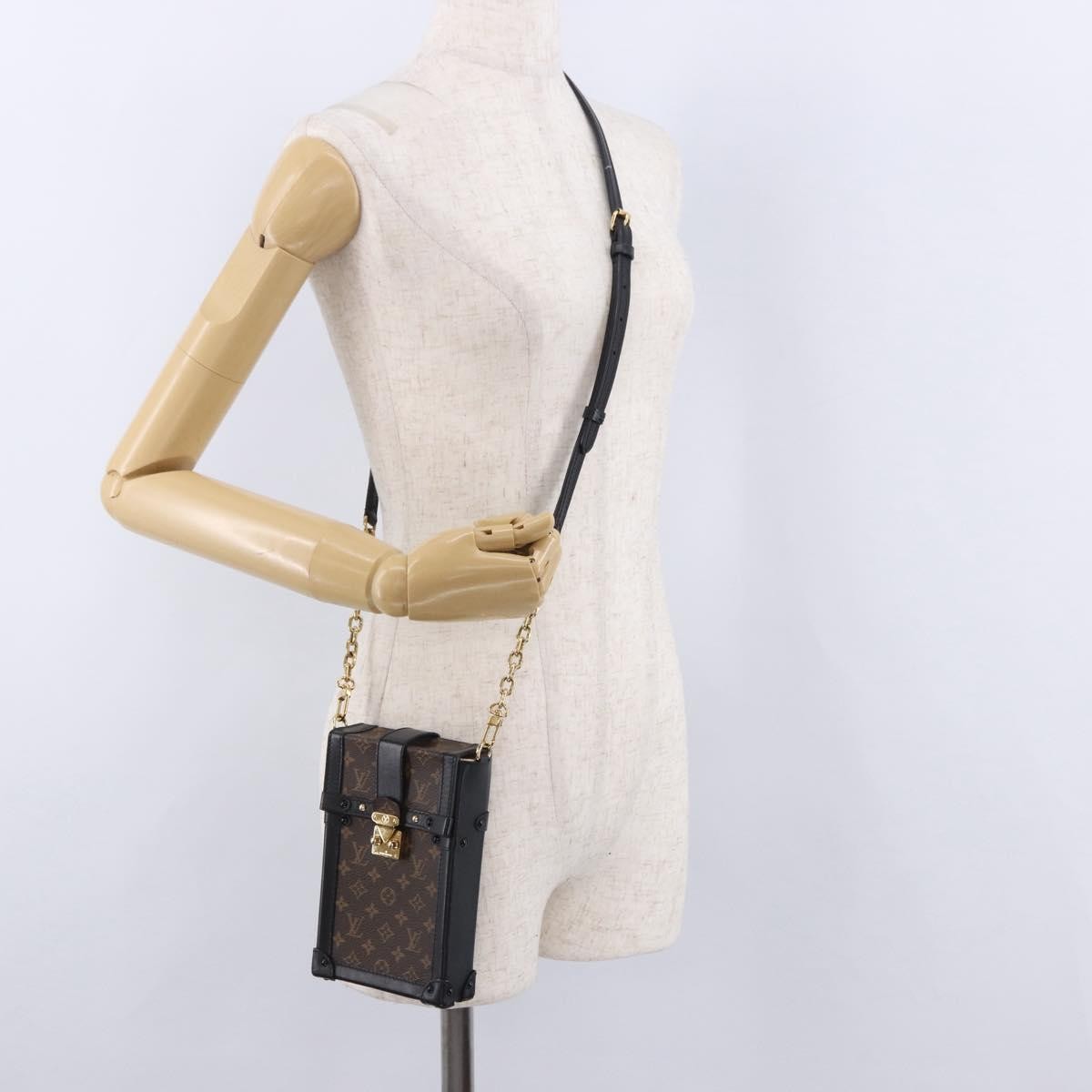 Louis Vuitton Vertical Trunk Pochette Monogram Canvas Brown Canvas Clutche & Pouche Bag (Pre-Owned)