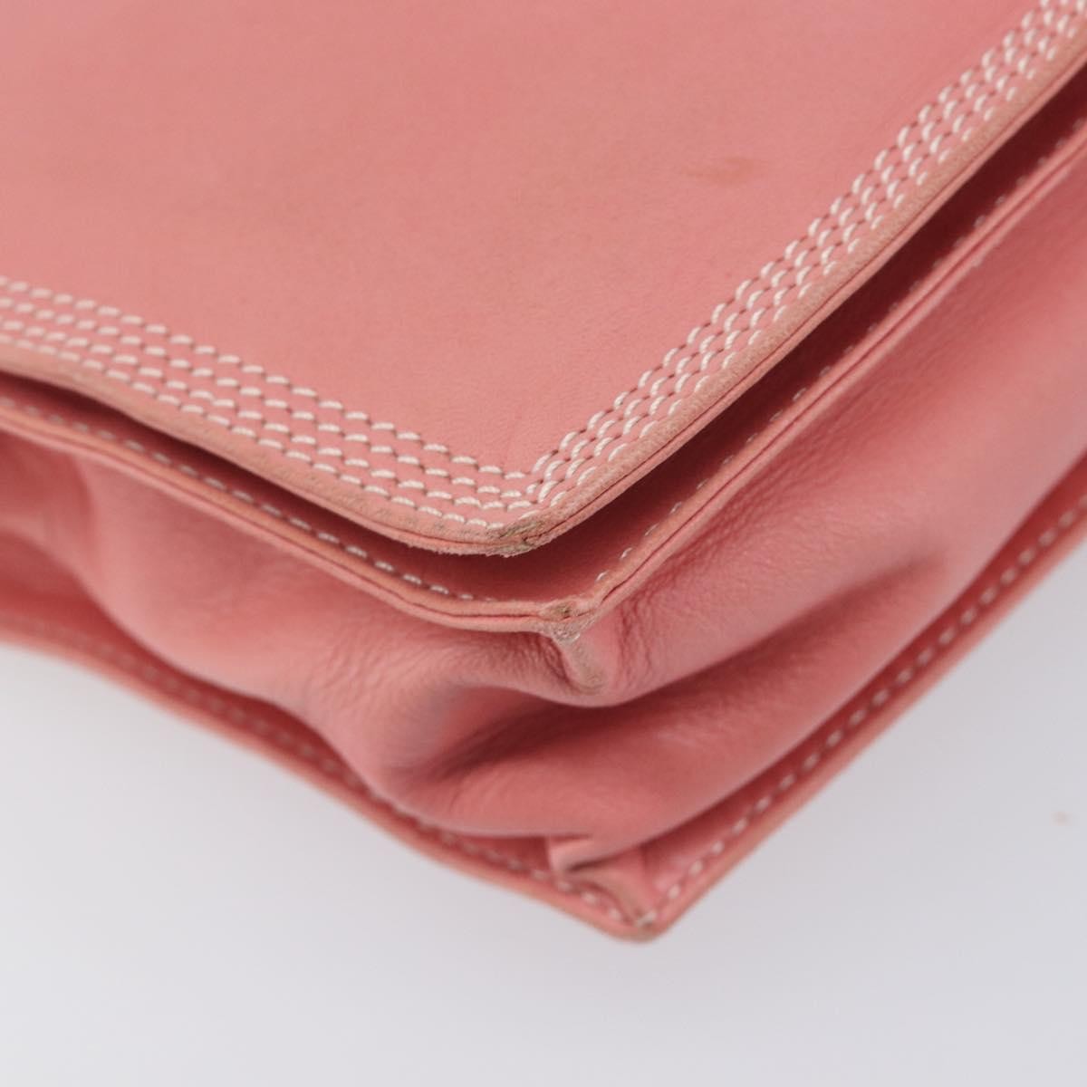 Loewe Shoulder Bag Leather Pink Leather Shoulder Bag Bag (Pre-Owned)