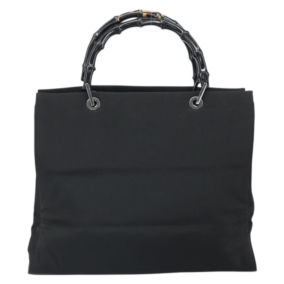 Gucci Bamboo Nylon Black Nylon Tote Bag Bag (Pre-Owned)