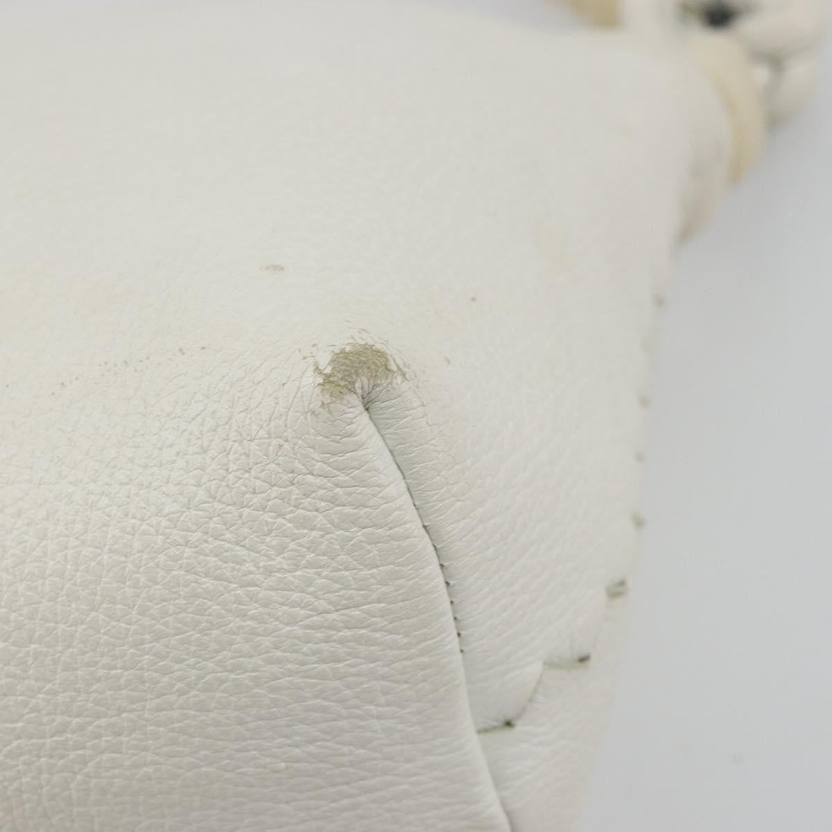 Bottega Veneta Vintage Leather White Leather Handbag (Pre-Owned)