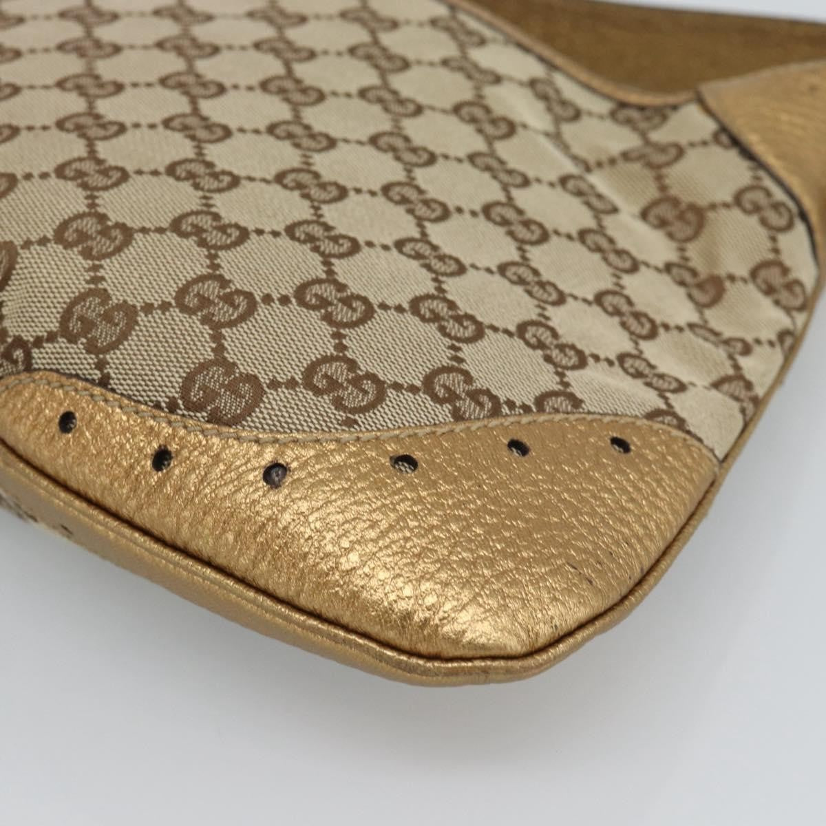 Gucci Vintage Jackie O Chain Hobo Gg Canvas Beige Canvas Handbag (Pre-Owned)