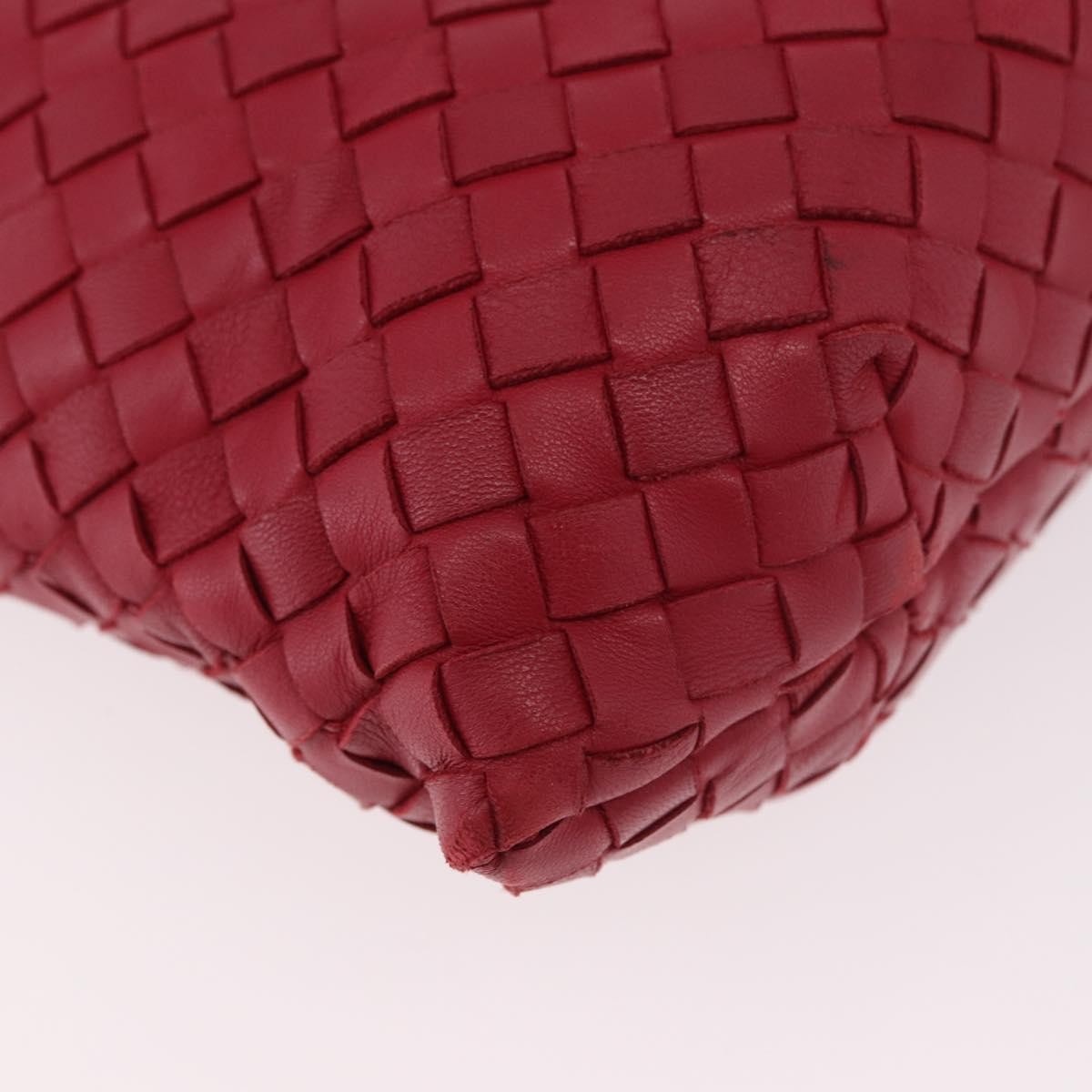 Bottega Veneta Capri Intrecciato Nappa Red Leather Tote Bag Bag (Pre-Owned)