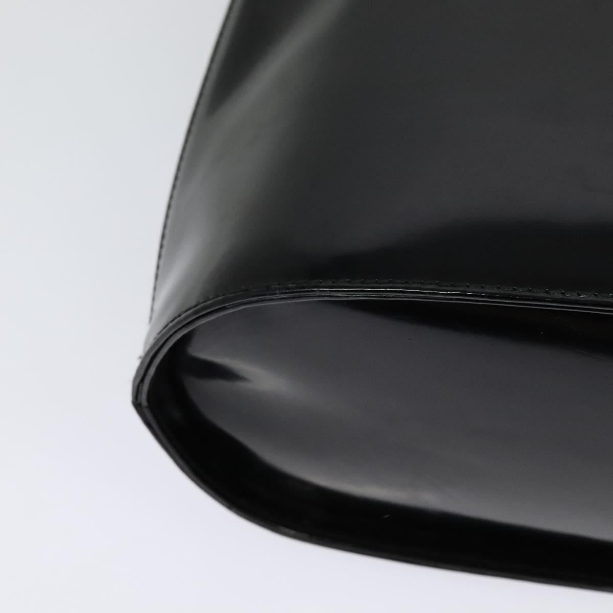 Salvatore Ferragamo Gancini Patent Leather Black Patent_Leather Shoulder Bag Bag (Pre-Owned)