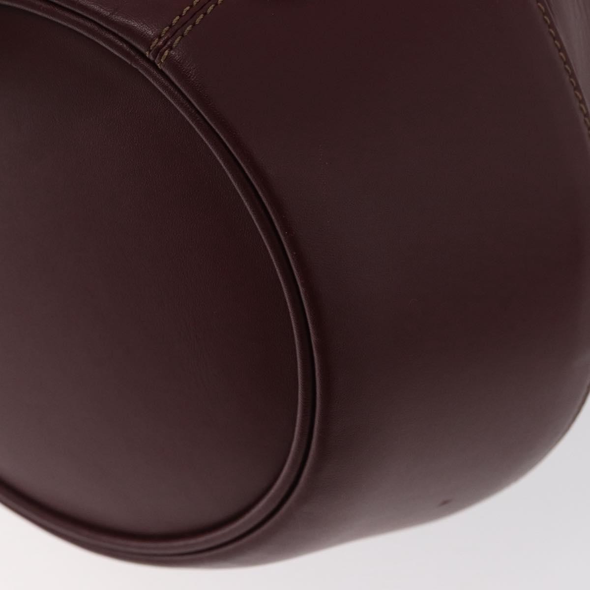 Cartier Must De Cartier Leather Burgundy Leather Shoulder Bag Bag (Pre-Owned)