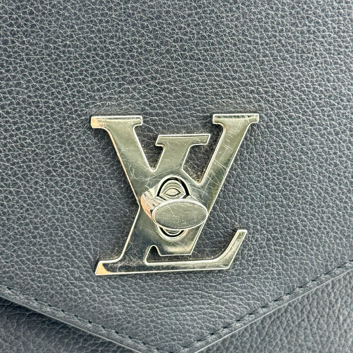 Louis Vuitton Mylockme Leather Black Leather Handbag (Pre-Owned)