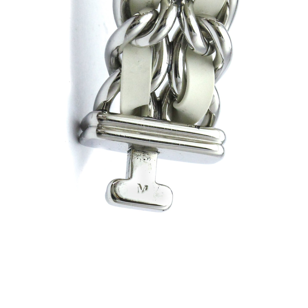 Chanel Premiere Rock Quartz Stainless Steel And Leather With Mother Of Pearl Watch (Pre-Owned)