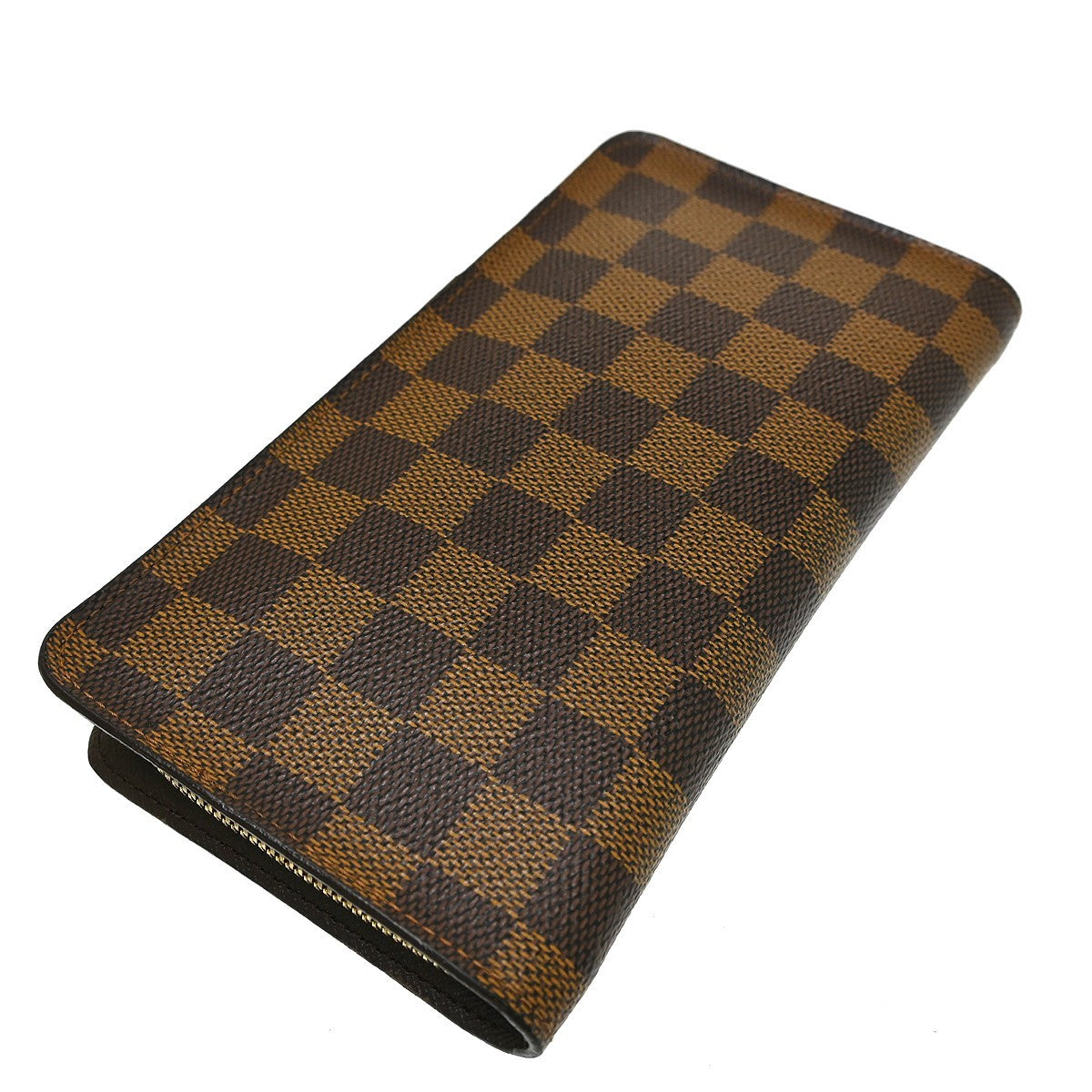 Louis Vuitton Porte-Monnaie Zippy Damier Brown Canvas Wallets Accessory (Pre-Owned)