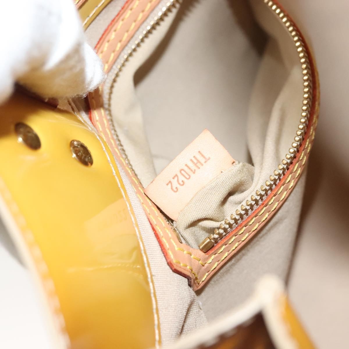 Louis Vuitton Reade Monogram Vernis Yellow Patent_Leather Handbag (Pre-Owned)
