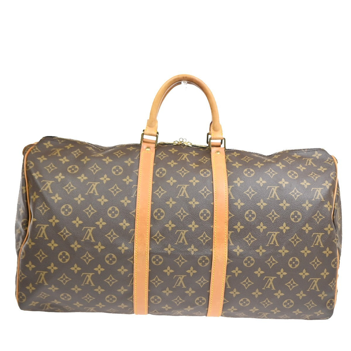 Louis Vuitton Keepall Bag Monogram Canvas Brown Canvas Travel Bag Bag (Pre-Owned)