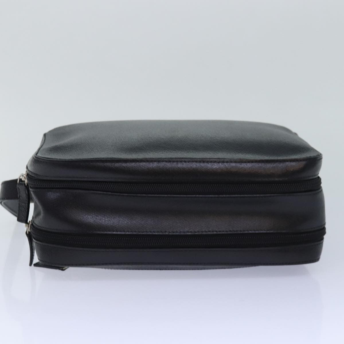 Versace Vintage Clutch Leather Black Leather Clutche & Pouche Bag (Pre-Owned)