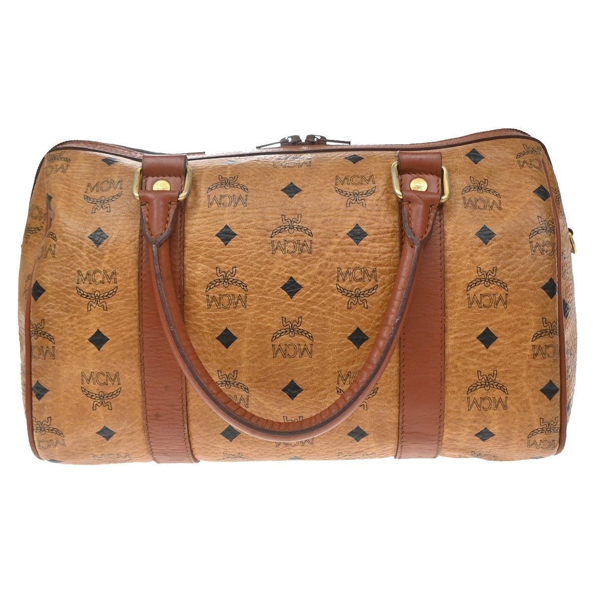 MCM Visetos Leather Brown Leather Handbag (Pre-Owned)