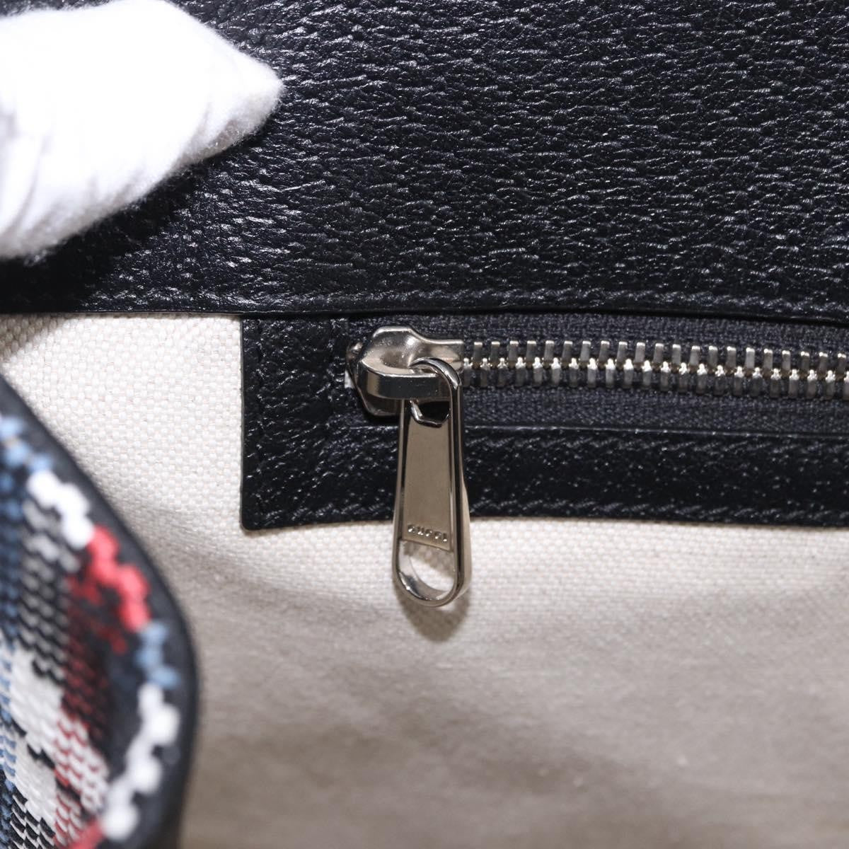 Gucci Iccug Tote Embroidered Faux Raffia Multicolour Canvas Tote Bag Bag (Pre-Owned)