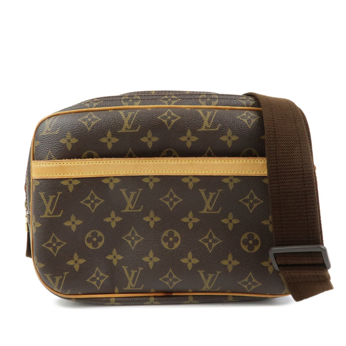 Louis Vuitton Reporter Monogram Canvas Brown Canvas Shoulder Bag Bag (Pre-Owned)