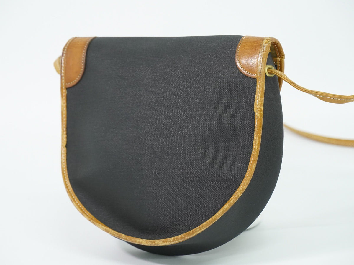 Christian Dior Cd Shoulder Bag Canvas And Leather Black Pvc Shoulder Bag Bag (Pre-Owned)