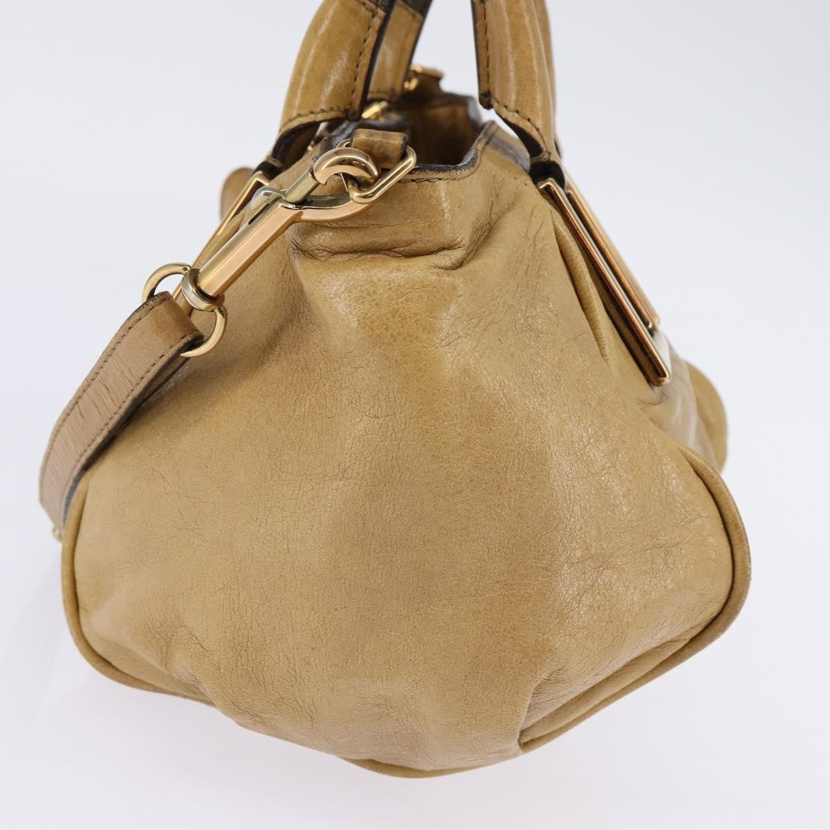 Chloe Ethel Leather Beige Leather Handbag (Pre-Owned)
