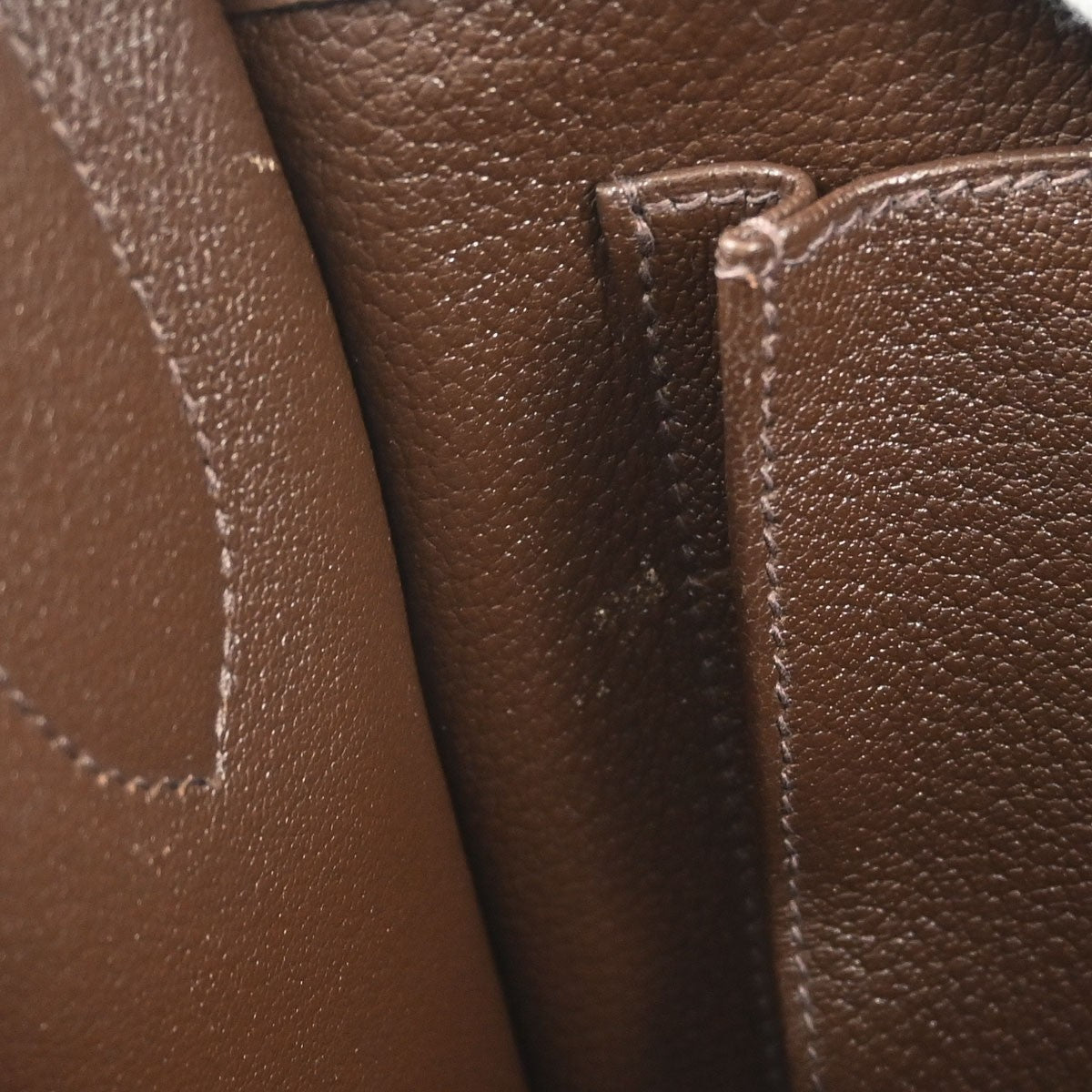 Hermes Steve Caporal Clemence Brown Calfskin Shoulder Bag Bag (Pre-Owned)
