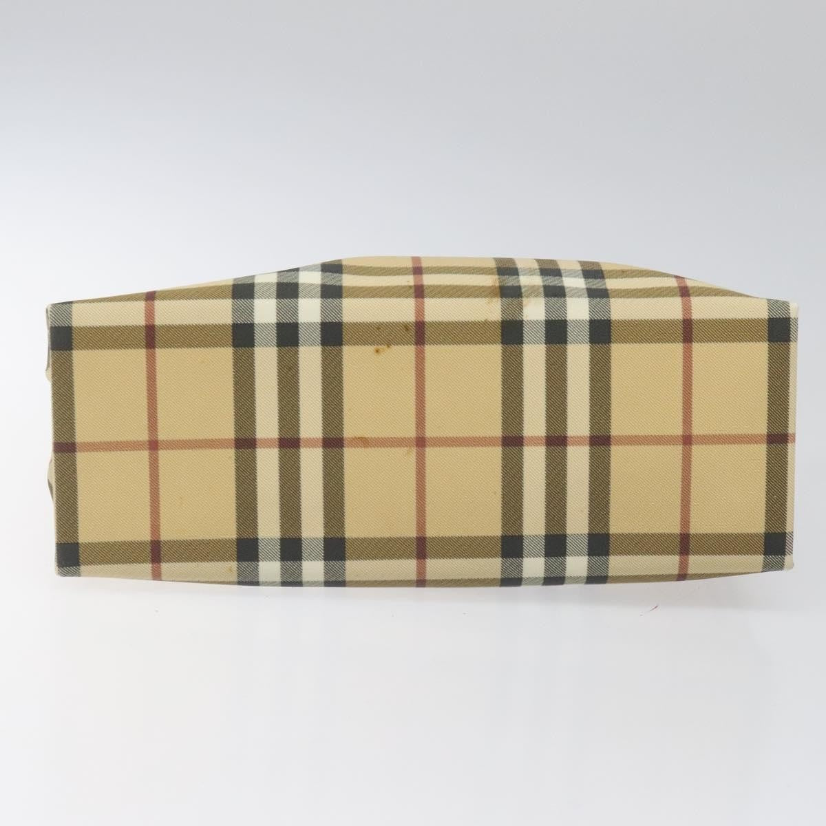 Burberry Nova Check Nova Check Canvas Beige Canvas Handbag (Pre-Owned)