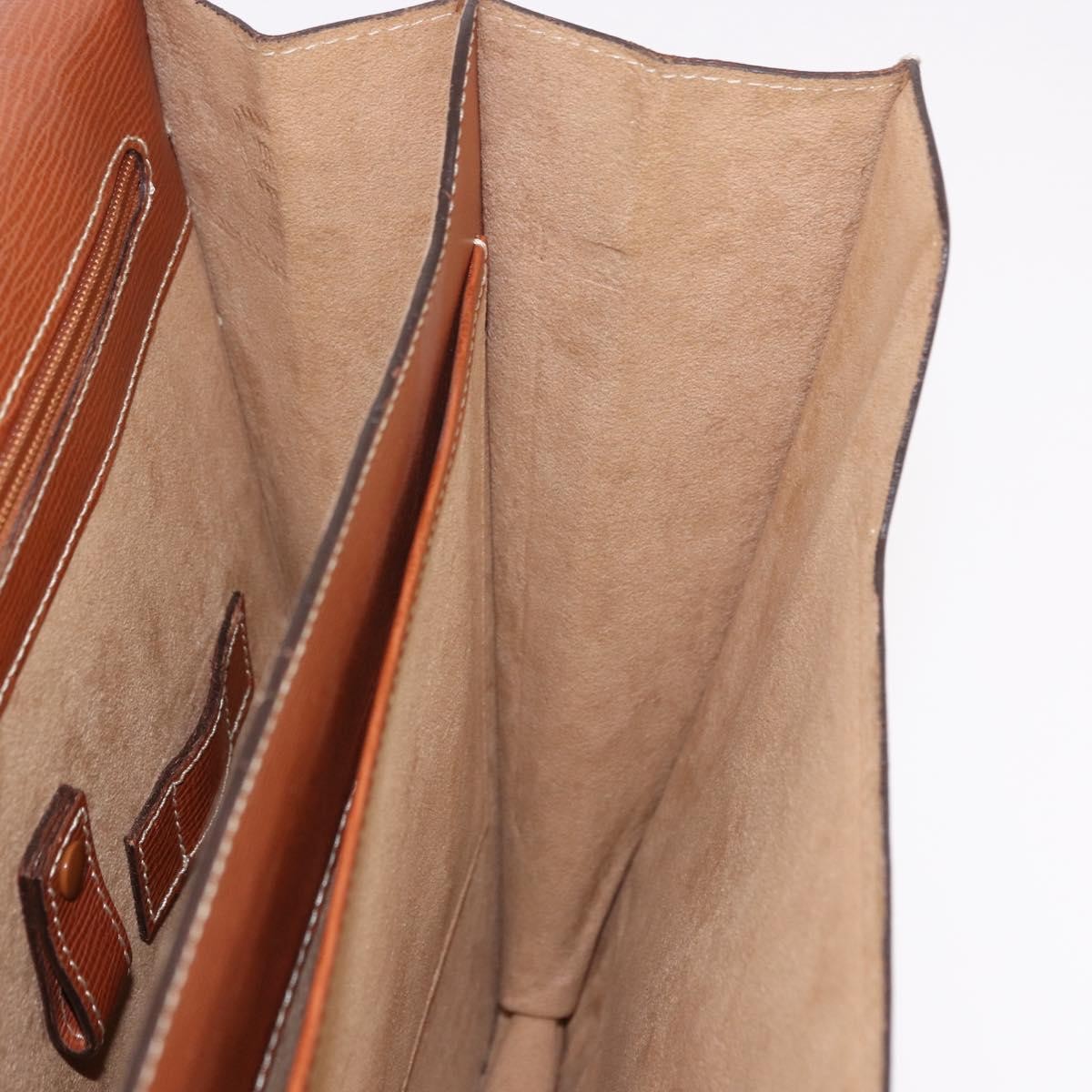 Loewe Anagram Business Leather Brown Leather Briefcase Bag (Pre-Owned)