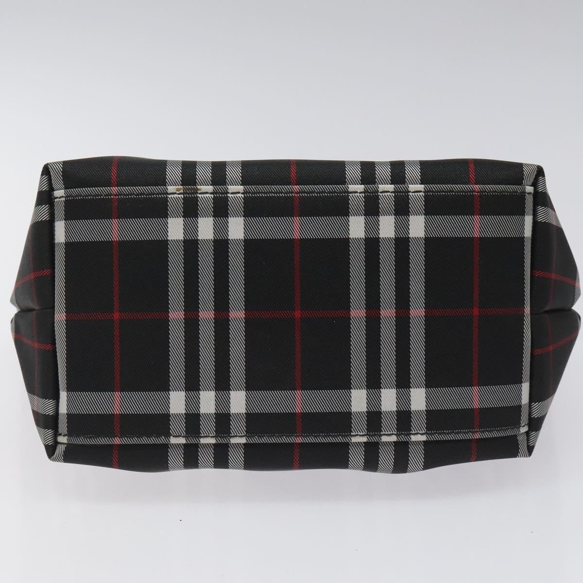 Burberry Nova Check Tote Nylon Black Nylon Handbag (Pre-Owned)