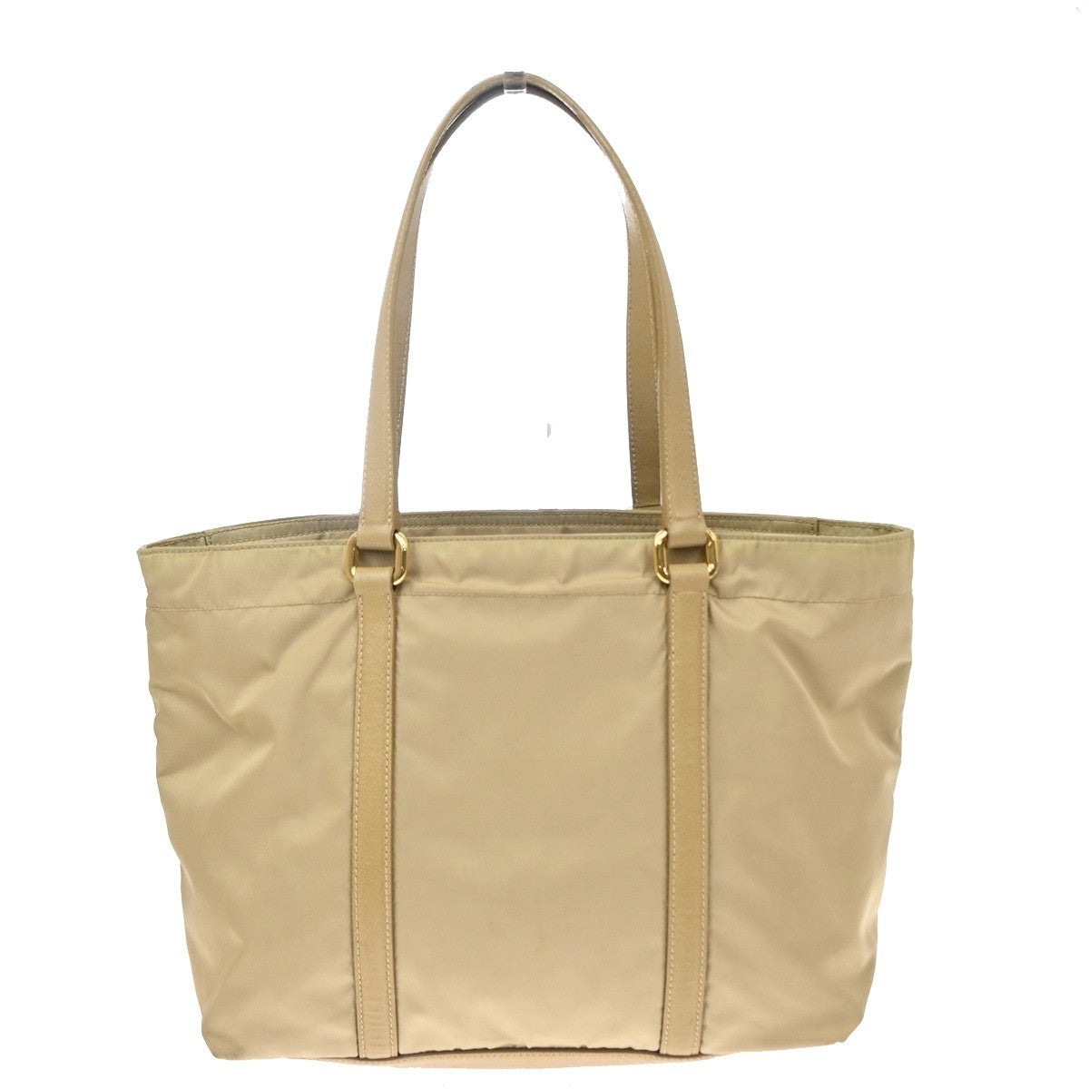 Prada Re-Edition 1978 Pocket Re-Nylon With Saffiano Leather Beige Nylon Tote Bag Bag (Pre-Owned)