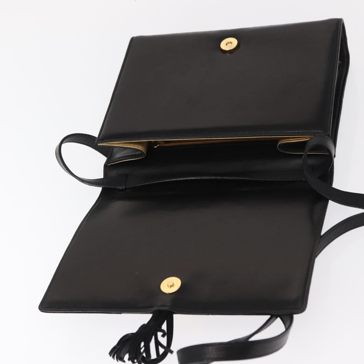 Salvatore Ferragamo Gancini Suede Black Suede Shoulder Bag Bag (Pre-Owned)