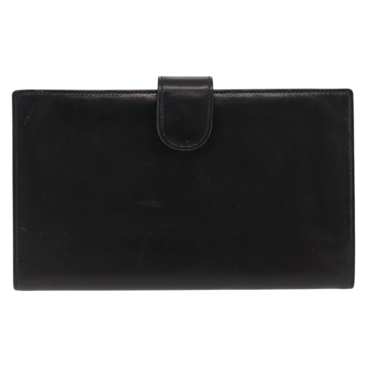 Chanel Timeless Cc French Leather Black Leather Wallets Accessory (Pre-Owned)