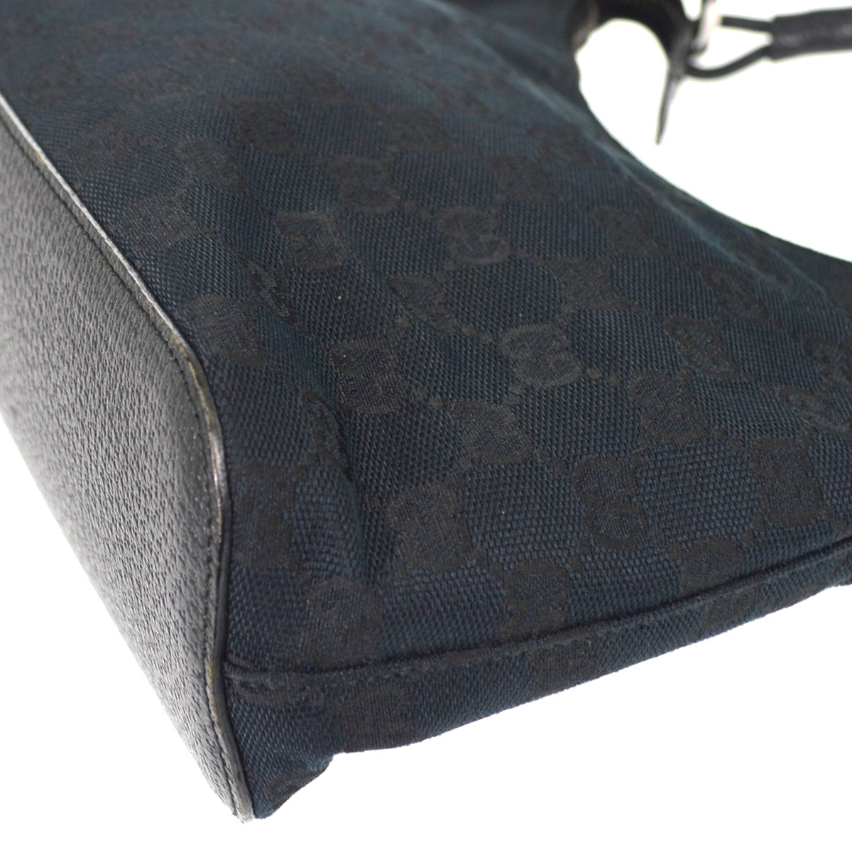 Gucci Vintage Hobo Gg Canvas Black Canvas Shoulder Bag Bag (Pre-Owned)