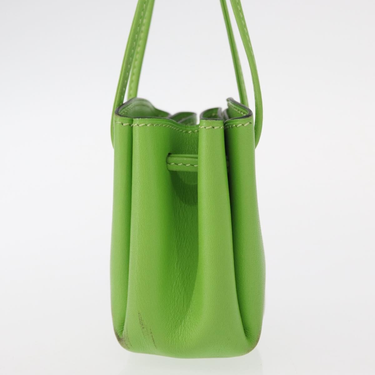 Hermes Vespa Leather Green Leather Clutche & Pouche Bag (Pre-Owned)