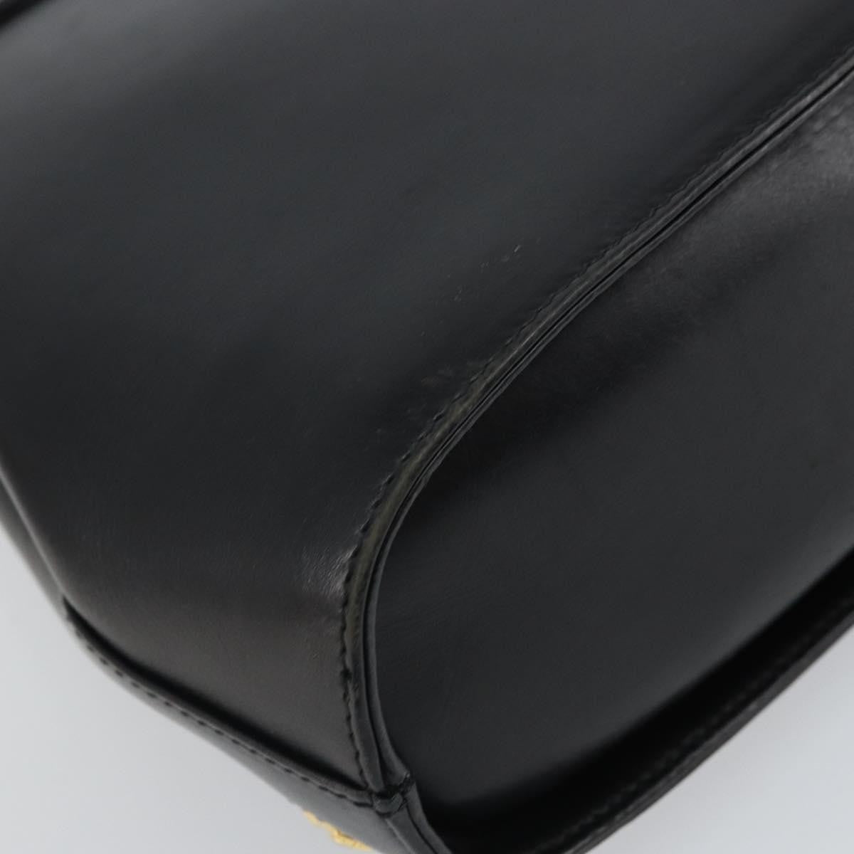 Salvatore Ferragamo Vintage Leather Black Leather Handbag (Pre-Owned)