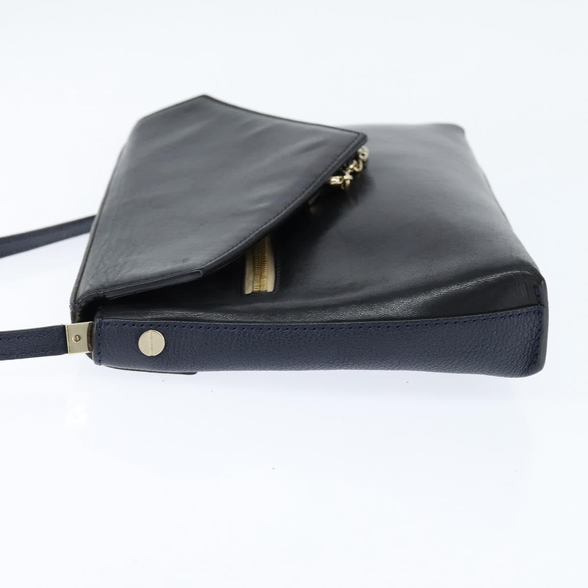 Chloe Sally Leather Navy Leather Shoulder Bag Bag (Pre-Owned)
