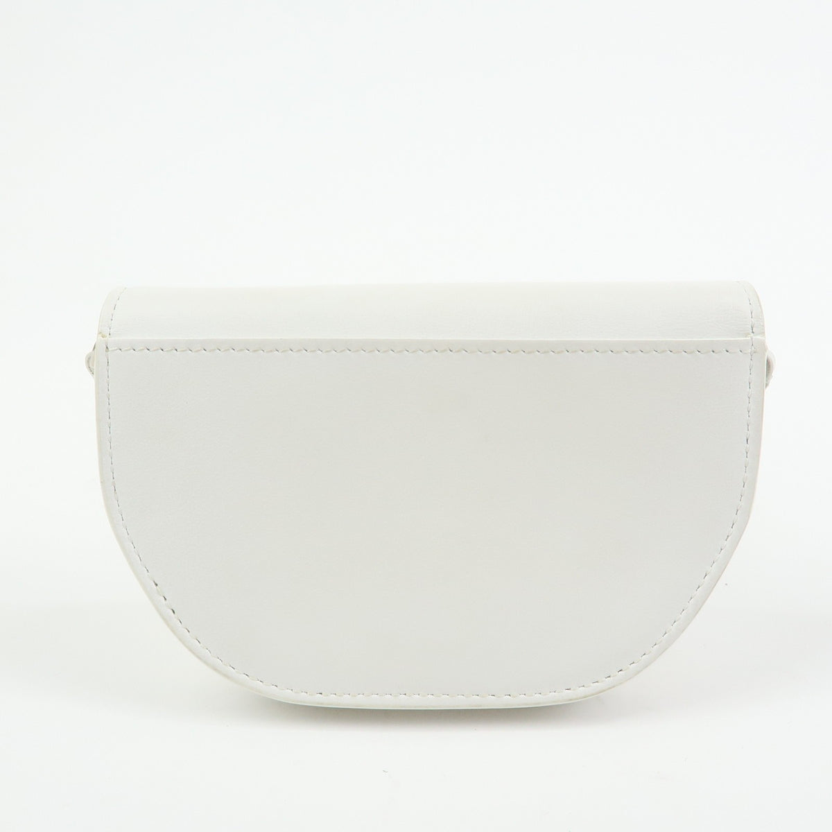 Burberry Olympia Flap Leather White Leather Handbag (Pre-Owned)