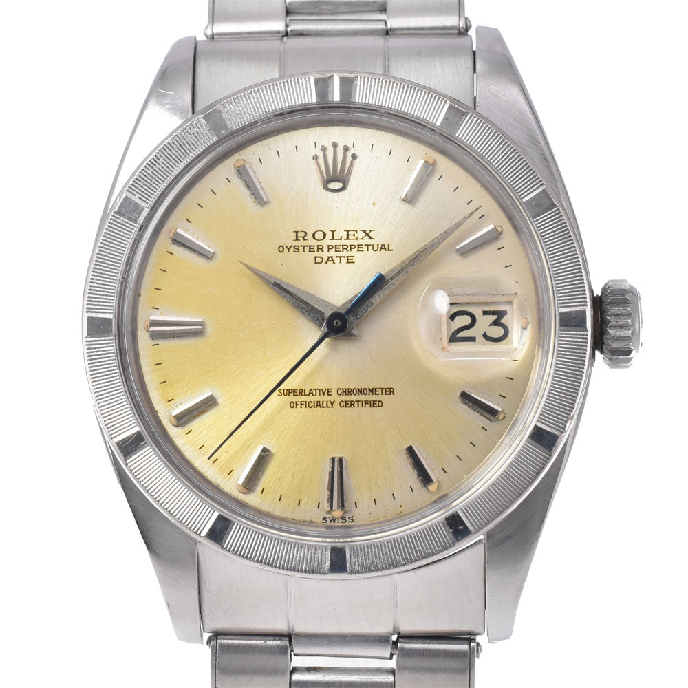 Rolex Oyster Perpetual Date Automatic Stainless Steel And Yellow Gold With Diamond Markers Watch (Pre-Owned)
