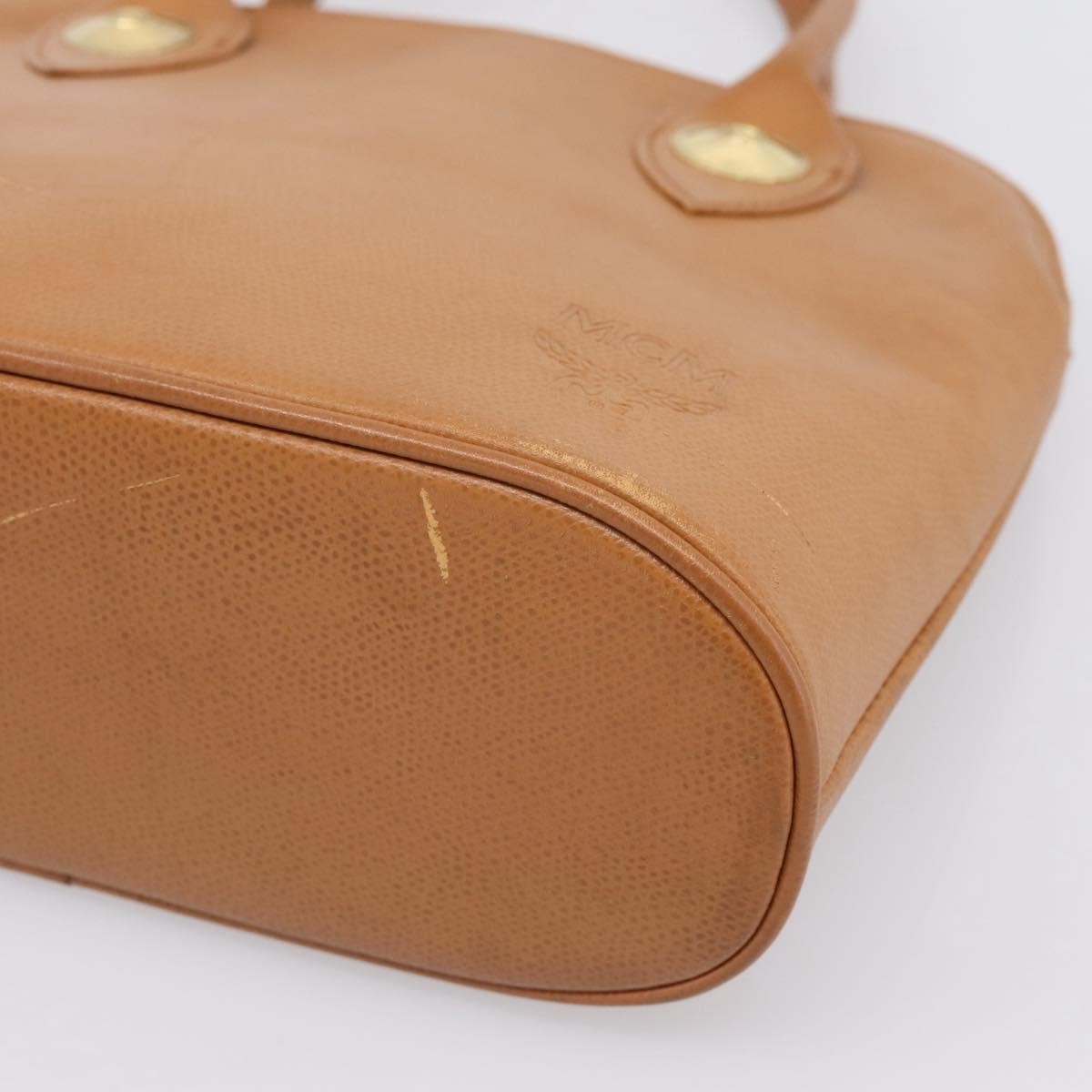 MCM Vintage Leather Brown Leather Handbag (Pre-Owned)