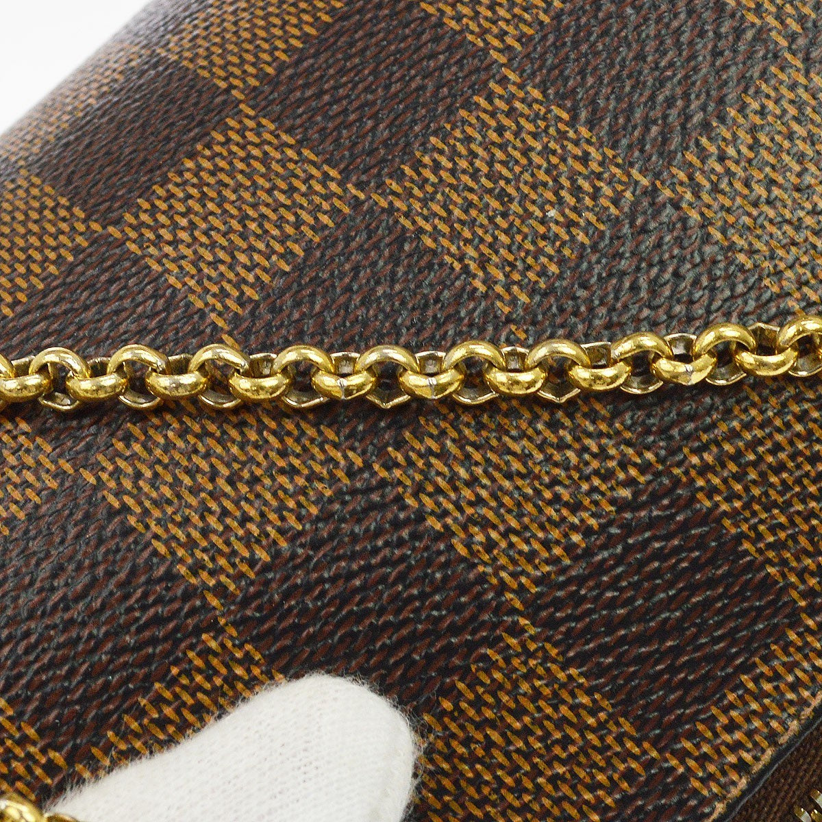 Louis Vuitton Eva Damier Brown Canvas Handbag (Pre-Owned)
