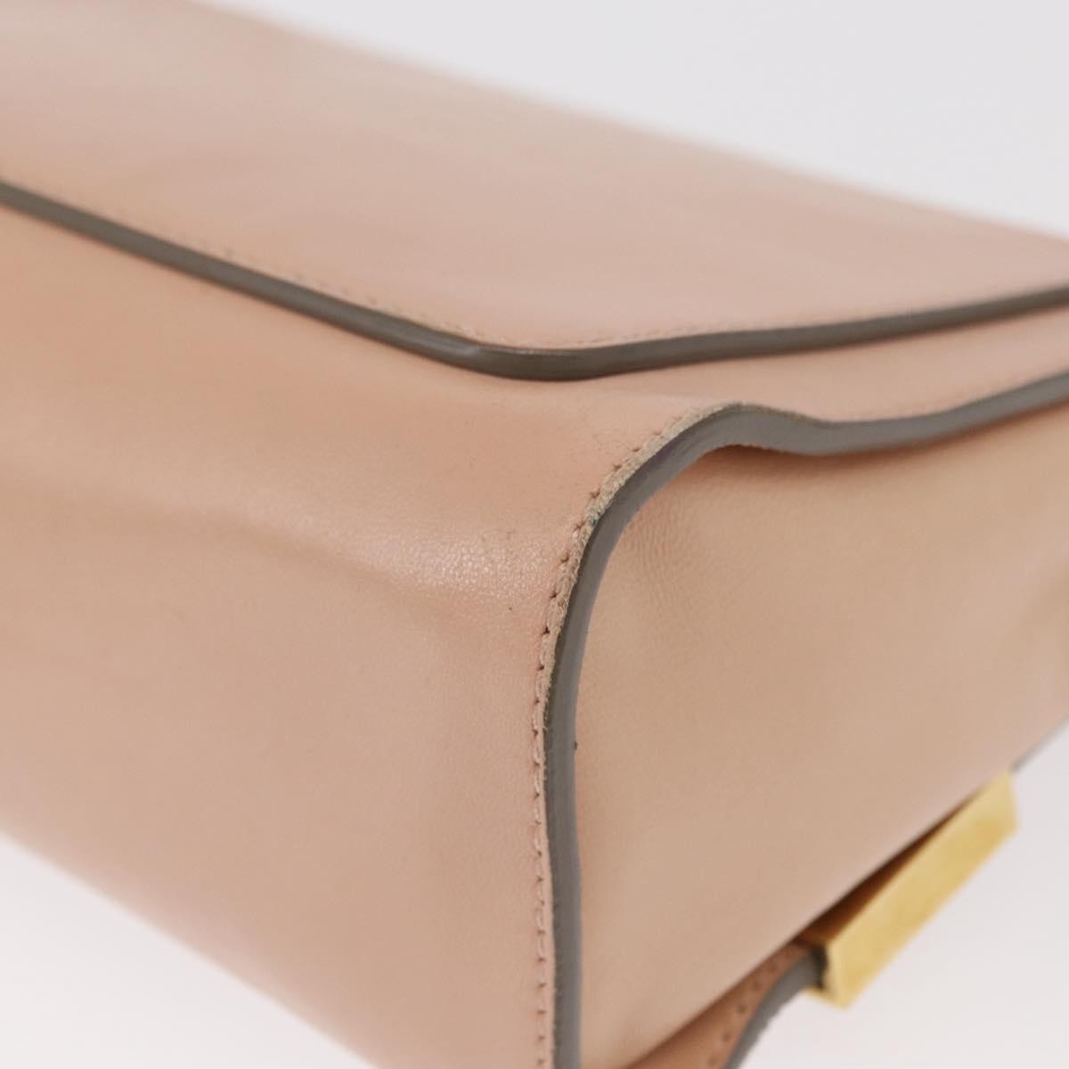 Chloe Elle Chain Clutch Leather Pink Leather Shoulder Bag Bag (Pre-Owned)