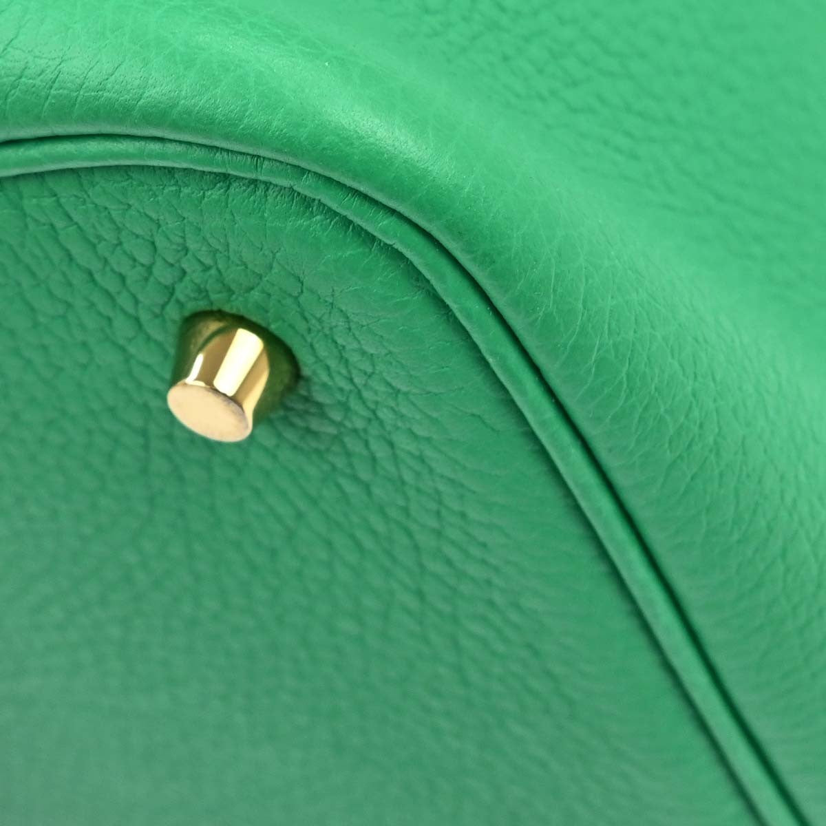 Hermes Picotin Lock Clemence Green Leather Handbag (Pre-Owned)