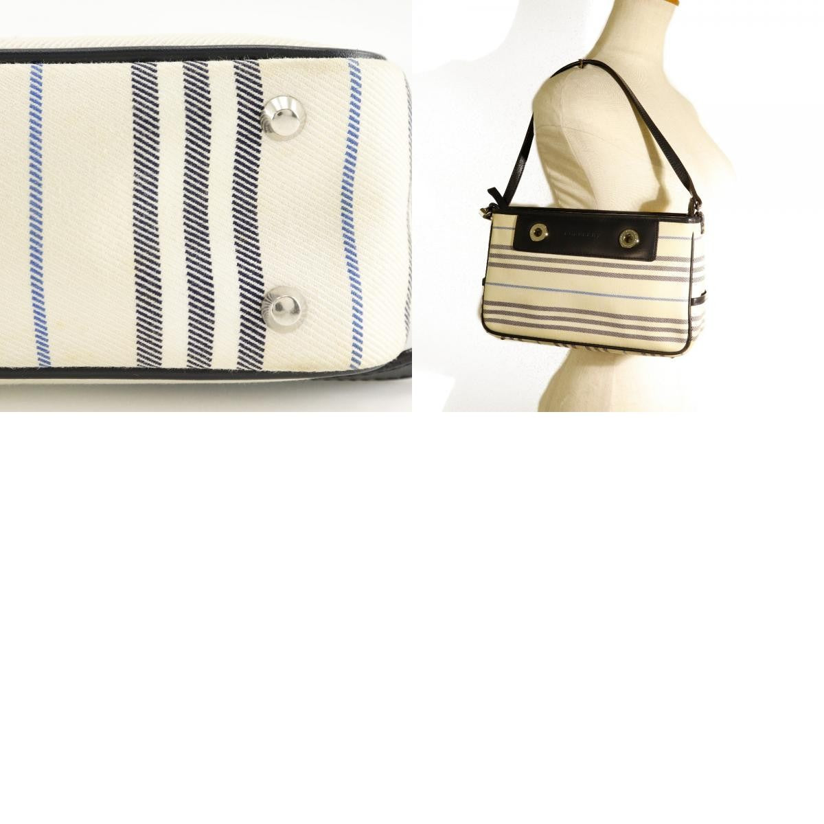 Burberry Vintage Canvas Beige Canvas Shoulder Bag Bag (Pre-Owned)