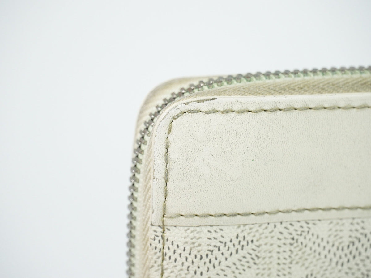 Goyard Matignon Zip Coated Canvas With Leather White Canvas Card Holders Accessory (Pre-Owned)
