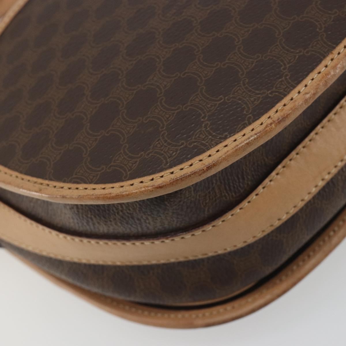 Celine Macadam Canvas Brown Canvas Shoulder Bag Bag (Pre-Owned)