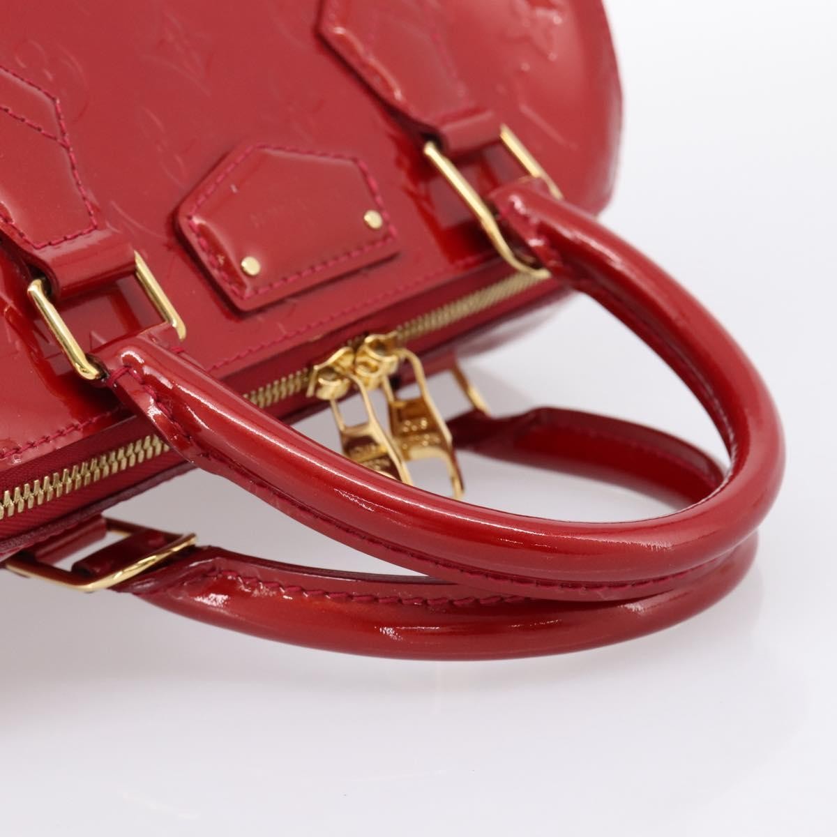 Louis Vuitton Montana Monogram Vernis Red Patent_Leather Handbag (Pre-Owned)