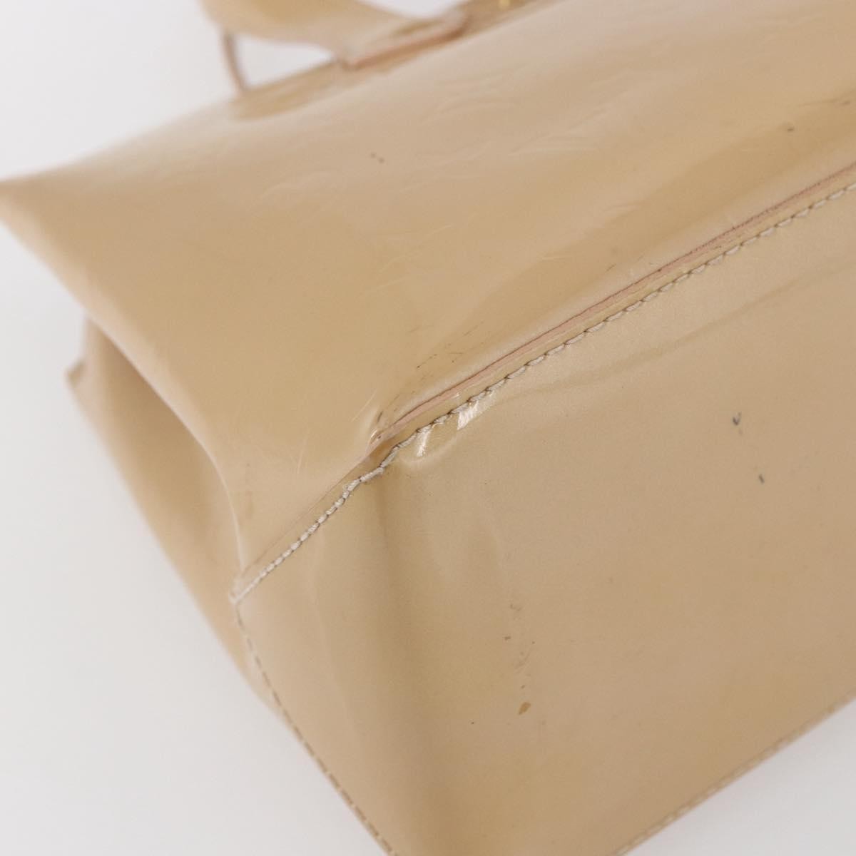 Louis Vuitton Wilshire Monogram Vernis Beige Patent_Leather Handbag (Pre-Owned)