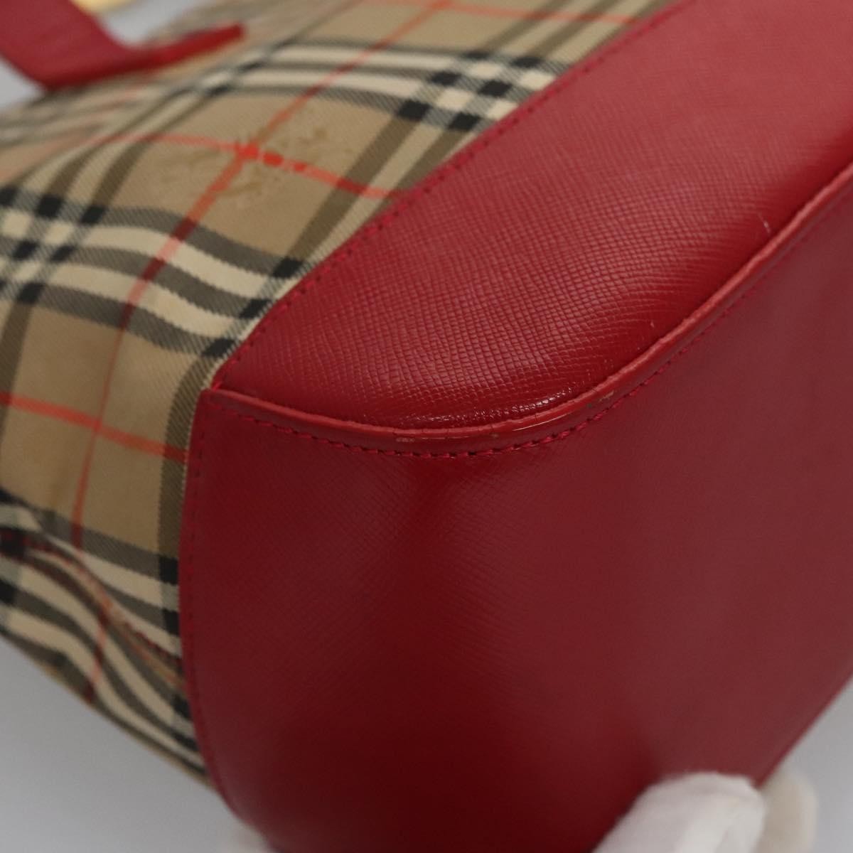 Burberry Nova Check Nova Check Canvas And Leather Beige Canvas Handbag (Pre-Owned)