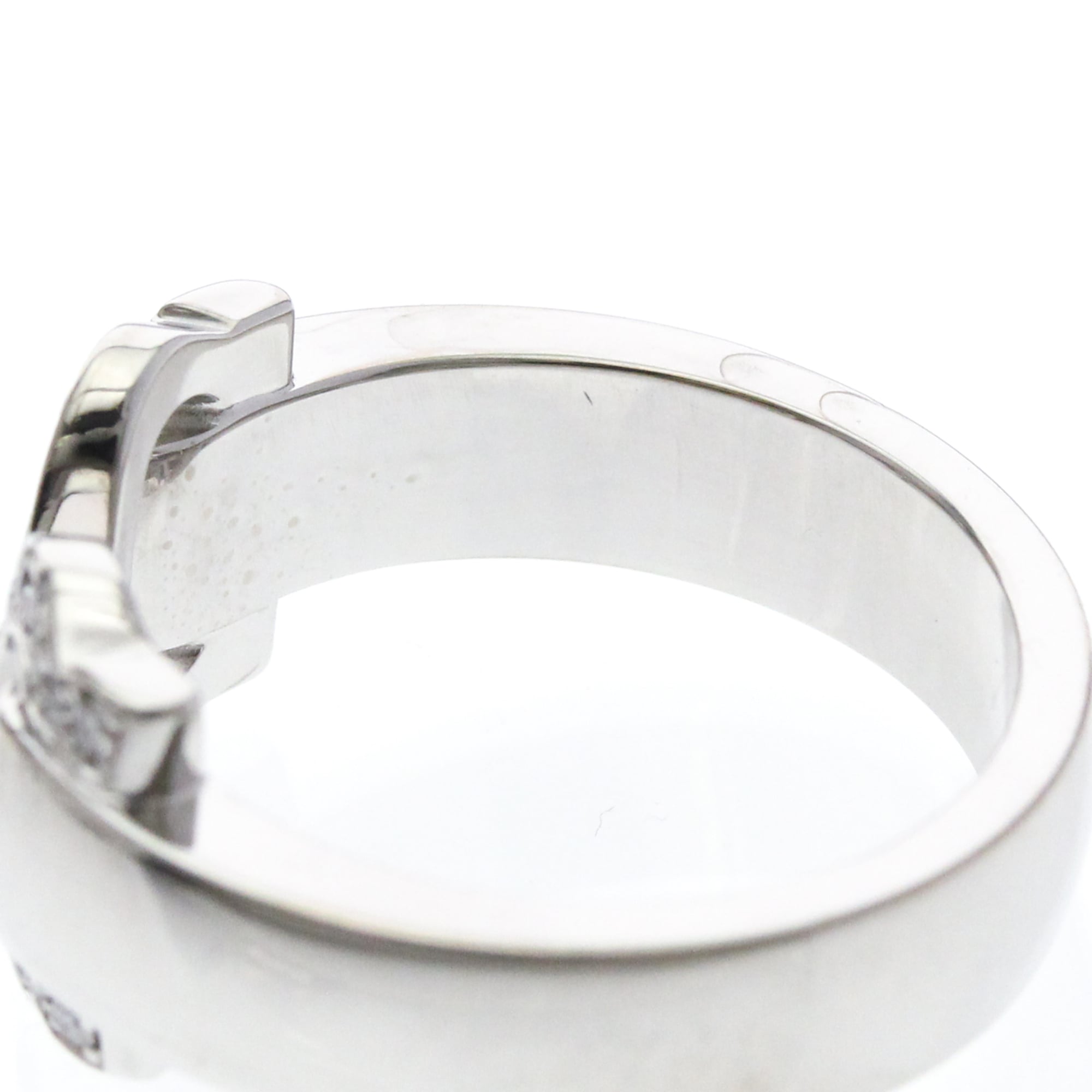 Cartier 2C De Cartier 18K White Gold Silver White_Gold Ring Jewelry (Pre-Owned)