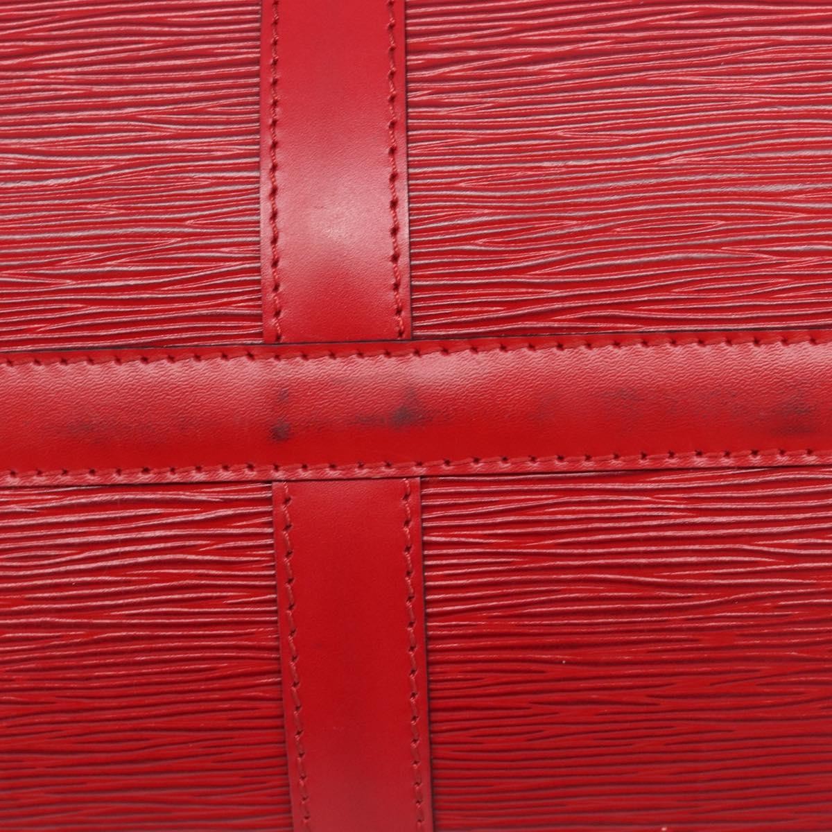 Louis Vuitton Keepall Epi Leather Red Leather Travel Bag Bag (Pre-Owned)