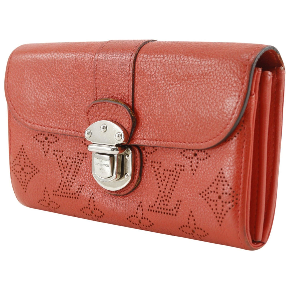 Louis Vuitton Iris Mahina Leather Red Leather Wallets Accessory (Pre-Owned)