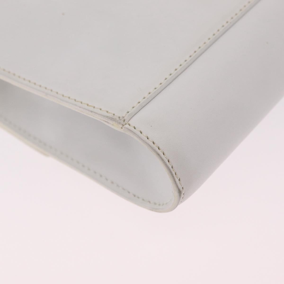 Celine Vintage Circle Logo Leather White Leather Crossbody Bag Bag (Pre-Owned)